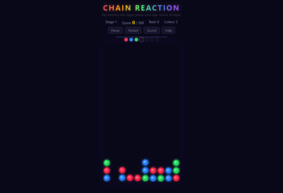 Chain Reaction gameplay