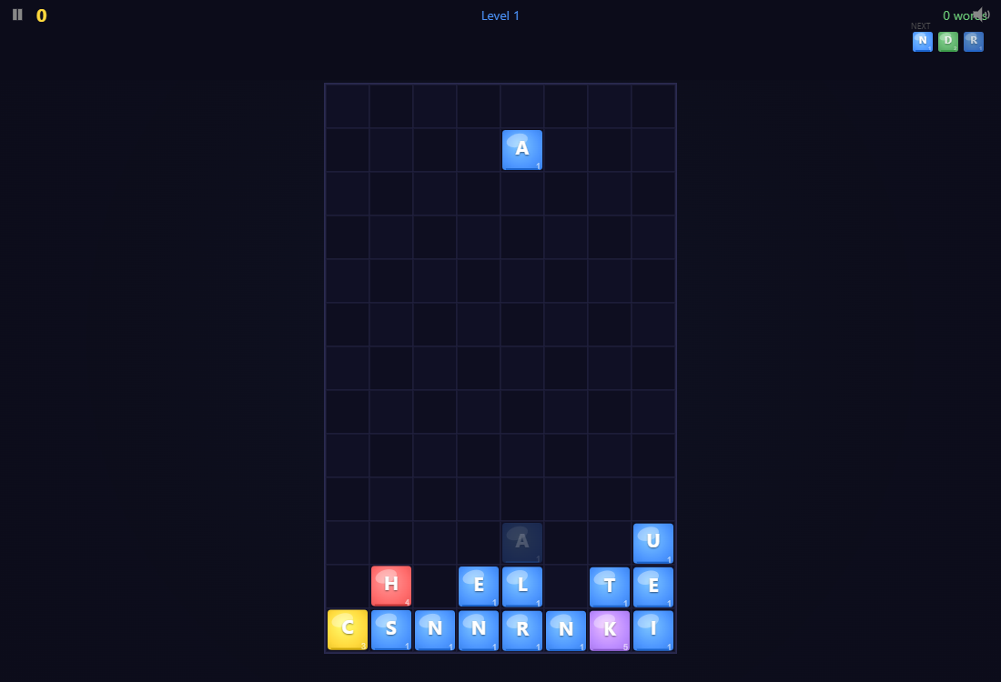 Word Drops gameplay